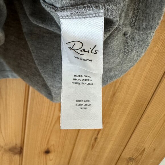 Rails Size XS Edie Tie Wrap Skirt Short Sleeve Dress in Heathered Gray - Picture 6 of 8